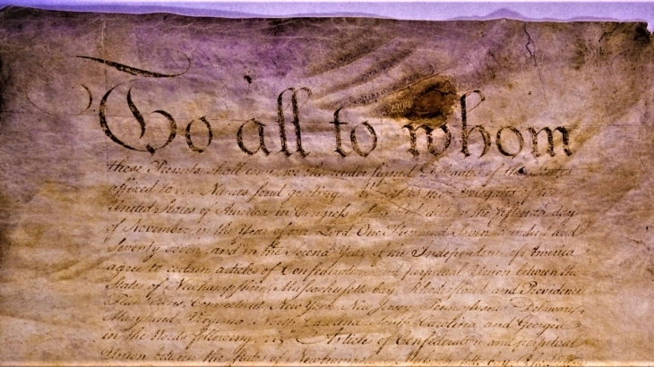 Articles of Confederation and Perpetual Union, Page 1