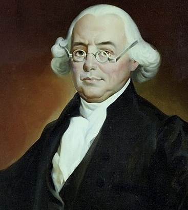 Declaration of Independence Signer James Wilson and a Framer of the U.S. Constitution, Supreme Court Justice appointed by George Washington, and author of Lectures on Law.