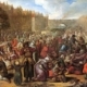 Relief of Leiden 1574, Painting by Otto van Veen depicting events in Leiden, Holland, Eighty Years’ War, Dutch War of Independence (1568-1648)