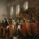 General Bonaparte surrounded by members of the Council of Five Hundred during the Coup of 18 Brumaire, by François Bouchot