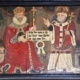 Æthelstan, considered the first king of England, 895-939 AD. A sixteenth-century painting in Beverley Minster in the East Riding of Yorkshire of Æthelstan with Saint John of Beverley