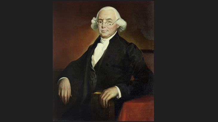 Declaration of Independence Signer James Wilson, a Framer of the U.S. Constitution, Supreme Court Justice appointed by George Washington, and author of Lectures on Law.