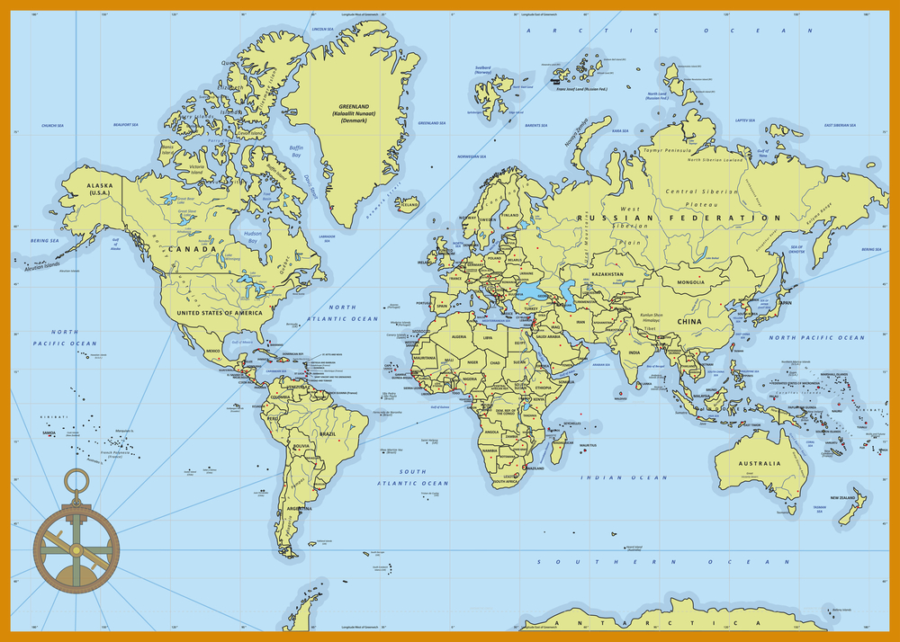 A World Map Of The United States - United States Map