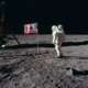 Buzz Aldrin Salutes U.S. Flag on Moon July 20, 1969