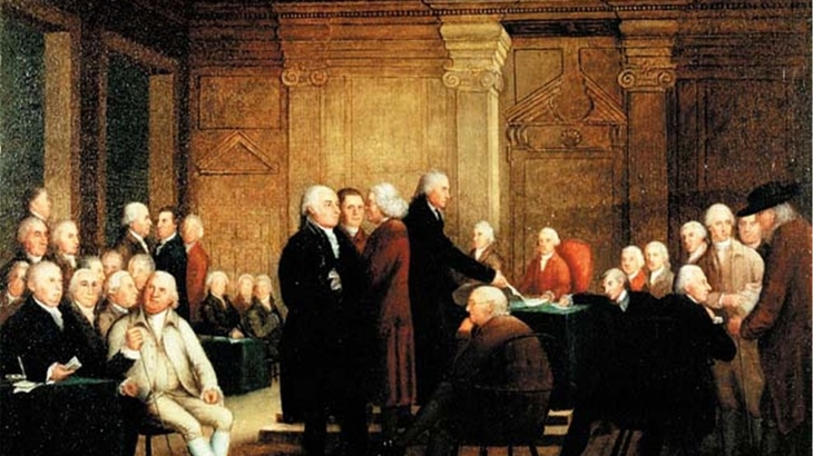 2nd Continental Congress Vote on Declaration of Independence by Robert Edge Pine