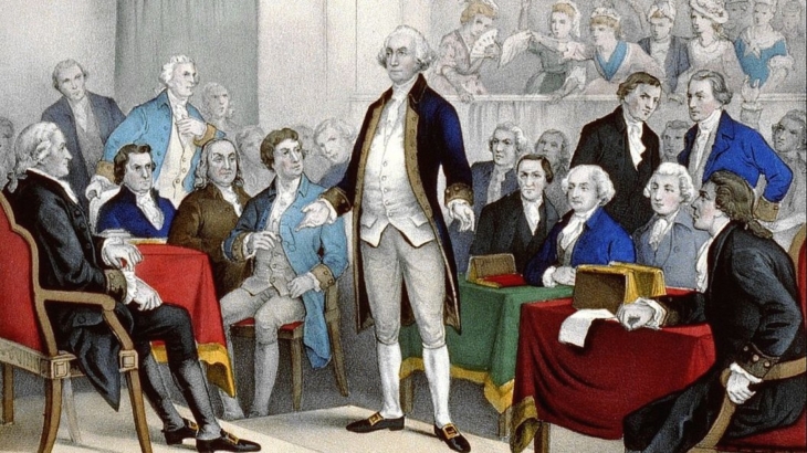 George Washington Made Commander-in-Chief, Army of the United Colonies May 1775, Currier & Ives Print