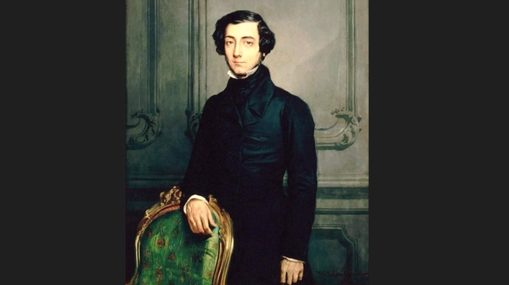 Alexis de Tocqueville, French author of Democracy in America, first volume publication, 1835, second, 1840. Painting by Théodore Chassériau.